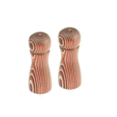 Wholesale Customization Herb & Spice Tools Pakka Wood Spice Container Bottle Multicolor Wooden Salt And Pepper Shakers