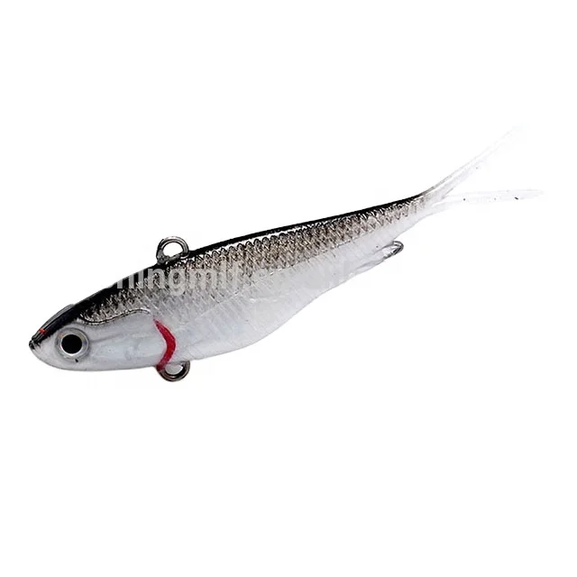 Wholesale Mullet 115mm Vibe Lure Fork Tail Transam Super Strength TPR Plastic Vibration vibe fishing