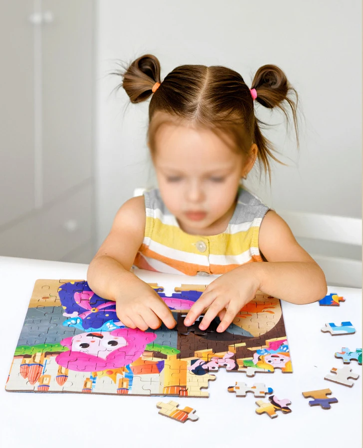 ULi 2024 New Product 100pcs Paper Tube Jigsaw Puzzle 12 Themes DIY Enlightenment Early Educational Baby Toys for Kids Boys & Gir