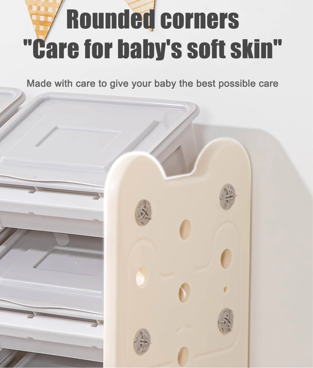 Toy Storage Organizer with 8 Storage Bins,Kids Toy Organizers and Storage with Roof for Boys Girls Bedroom Playroom Living Room