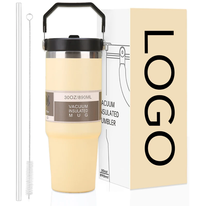 20oz/30oz Stainless Steel Vacuum Tumbler Cups With Lid,termos stainless vacuum custom mugs with logo print sports bottle