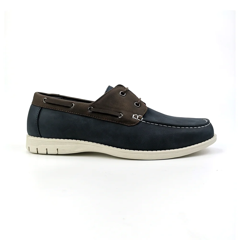 Flat Casual Shoes PU Leather Loafers Men Boat Shoes Wholesale