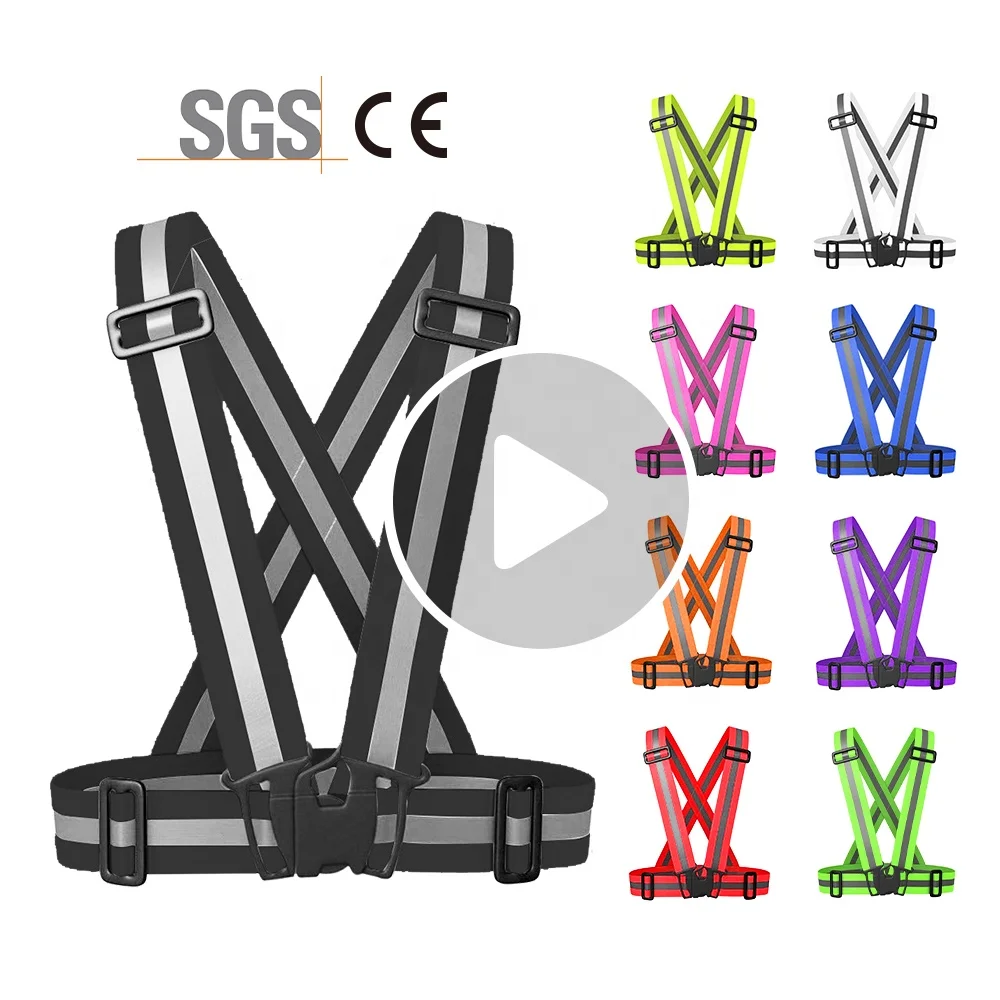 Fluorescent green color reflective safety belt outside running high Visibility Safety Reflective belt