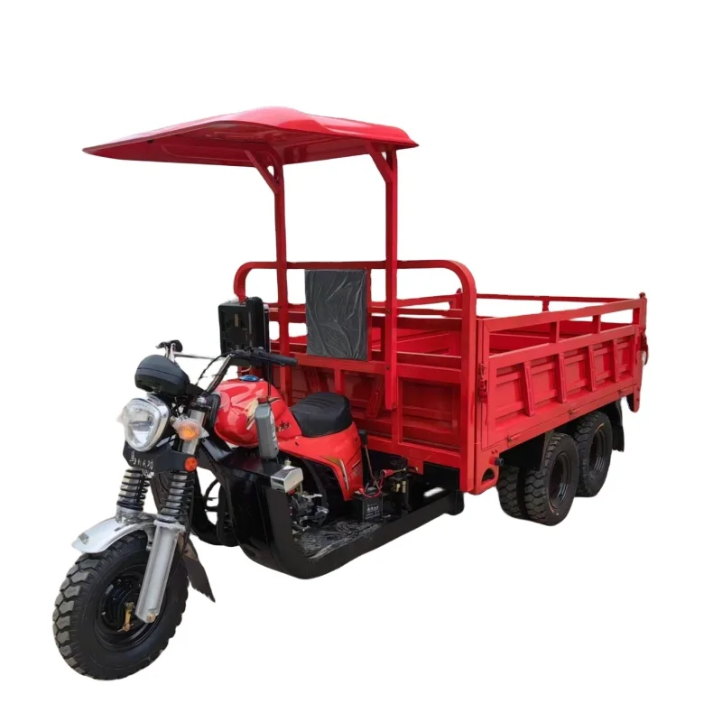 350cc Dump Cargo Motor Tricycle With 9 Wheels Heavy Duty Tricycle Motorcycle For Freight Transport