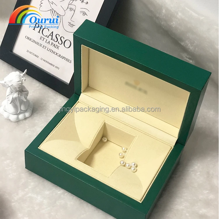 R logo green PU Watch Package Box Luxury brand Gift top version watch case With accessory certificates and bags
