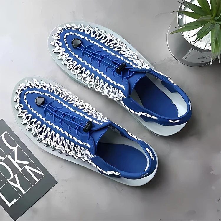 Autumn Beach Shoes Wrap Toe Platform Sandals 2023 Wholesale Rope Sandals One Stirrup Man Flat Sandals