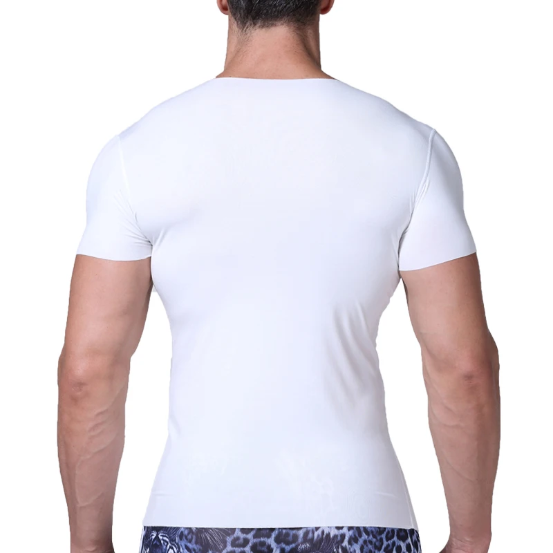 
Seamless V Neck Ultra Thin Modal Cotton Blend Undershirt for Men 