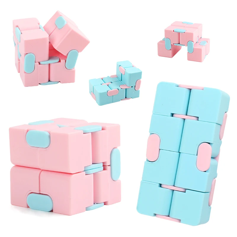 Simple Plastic Antistress Pop Fidget Toy Infinity Cube For Fingers Exercise