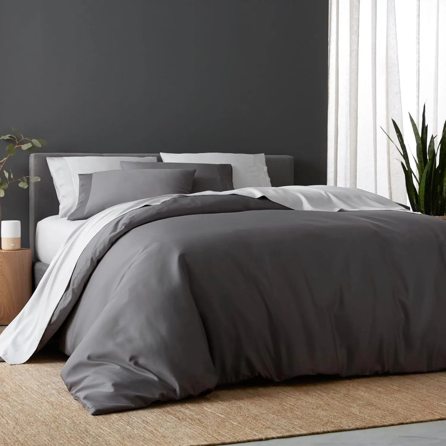 Bamboo duvet set 1 duvet cover and 1 pillowcase Soft and cool for hot sleepers Environmentally friendly silky breathable