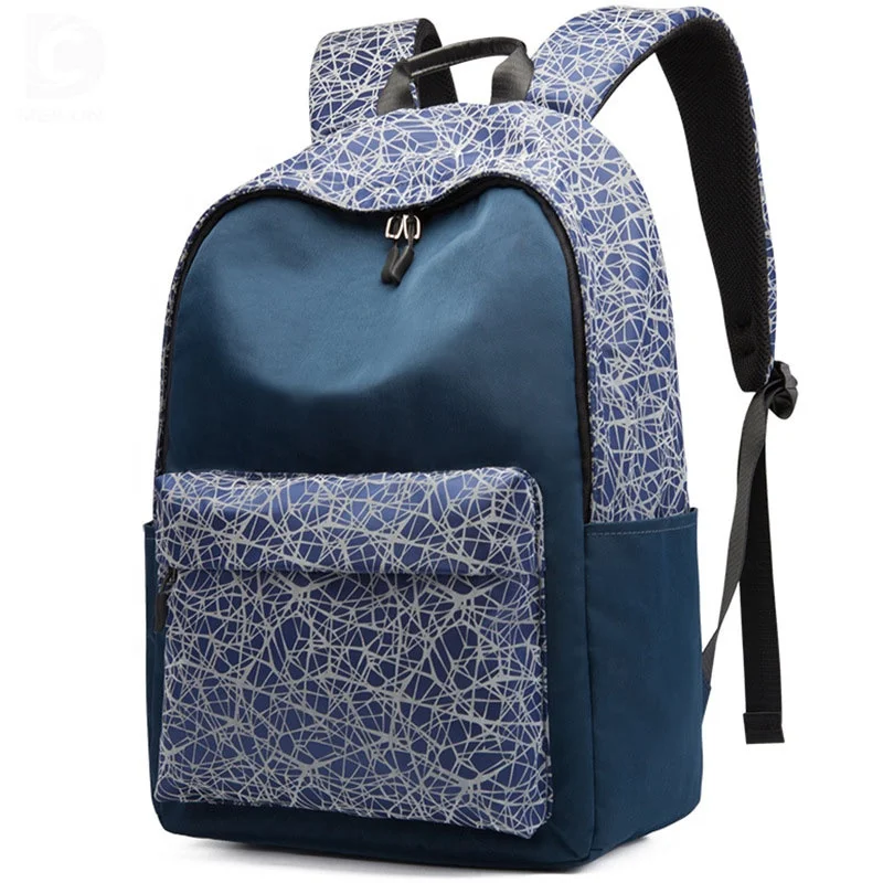 Fashion Design Stylish Night Sport Shiny Nocturnal Luminous Reflective Rucksack Custom Waterproof Womens Student Backpack