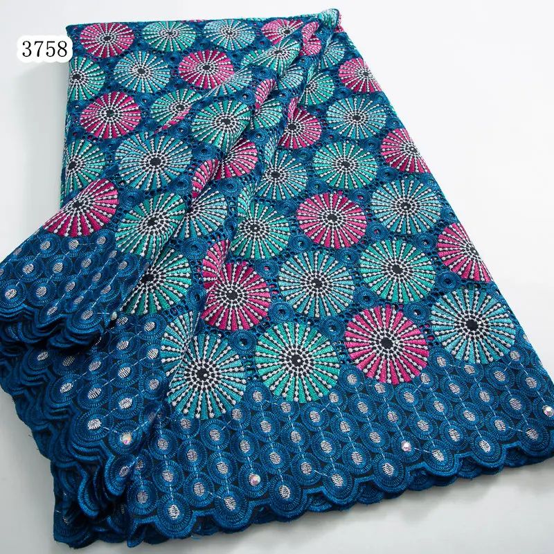 3758 In Stock African Swiss Voile Cotton Lace Fabric In Austria High Quality Soft African Lace Fabric For Women Wedding Dresses