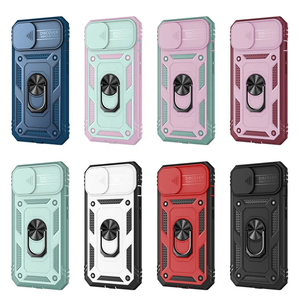 Shockproof Metal Ring holder Armor Rubber mobile phone case for iPhone 12 13 14 Pro Max Samsung  a73 a13 a32 s23 plus 23  Ultra