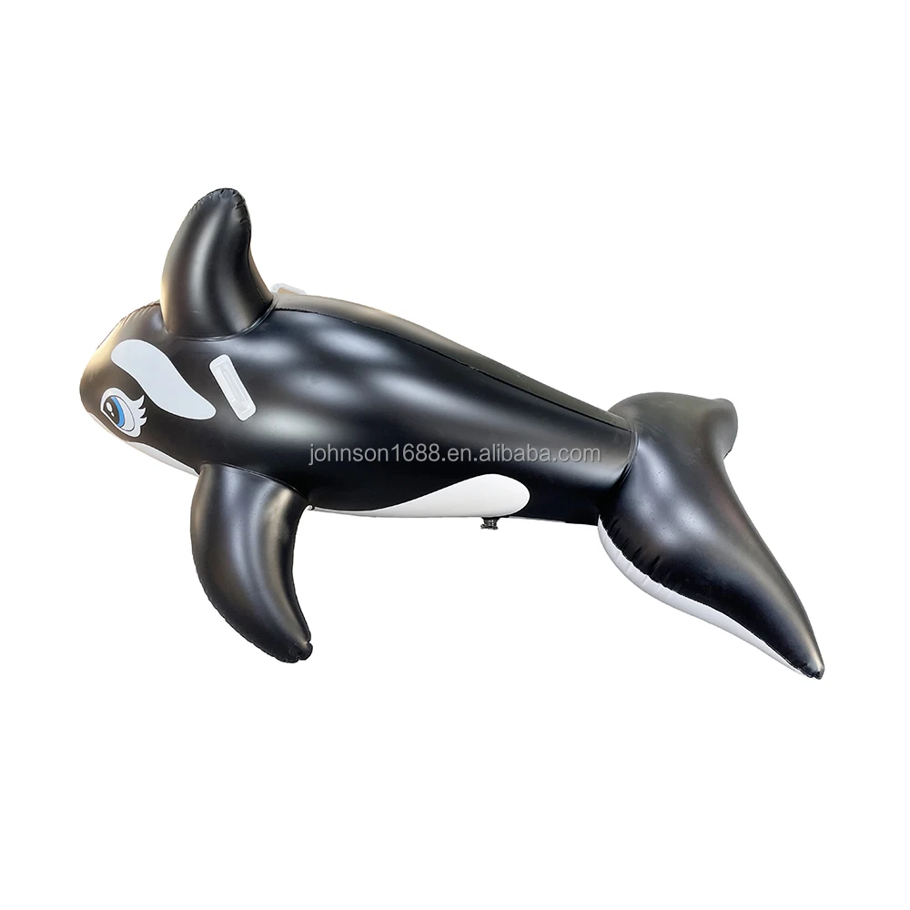 Inflatable shark Rider, Ride-on Whale for Pool or Beach, Swimming shark with Handles