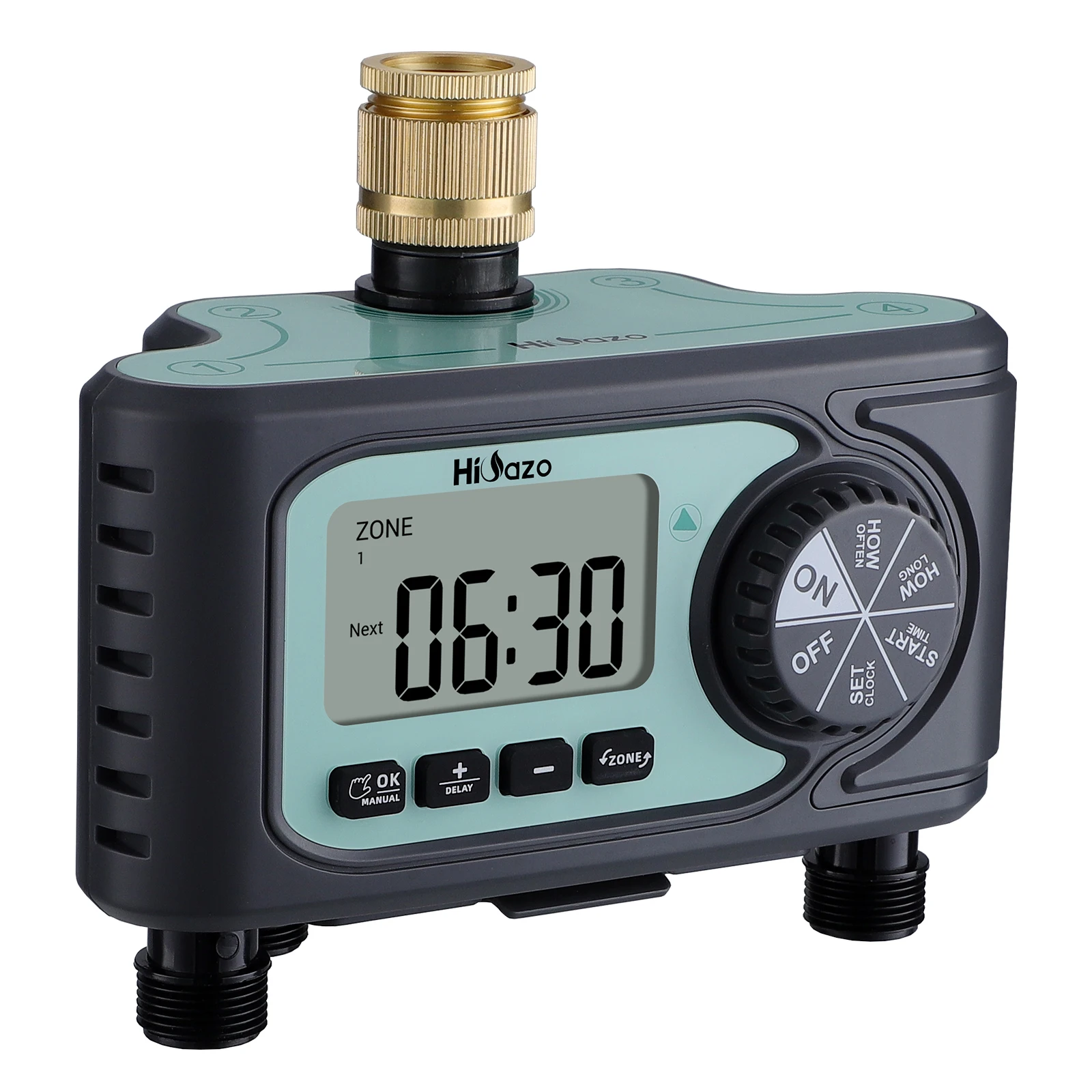 4 Zones digital garden water timer for outdoors