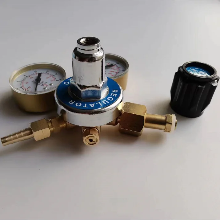 Brass Safety Valve Cylinders Pressure Relief Valve O2 Safety Valve with gauge