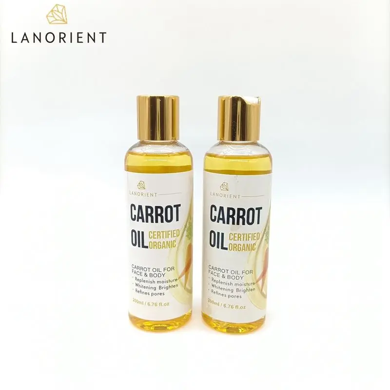 Natural Low temperature whitening Brightening Anti-aging Facial Skin Body Glow Carrot Essential oil suitable for dark skin