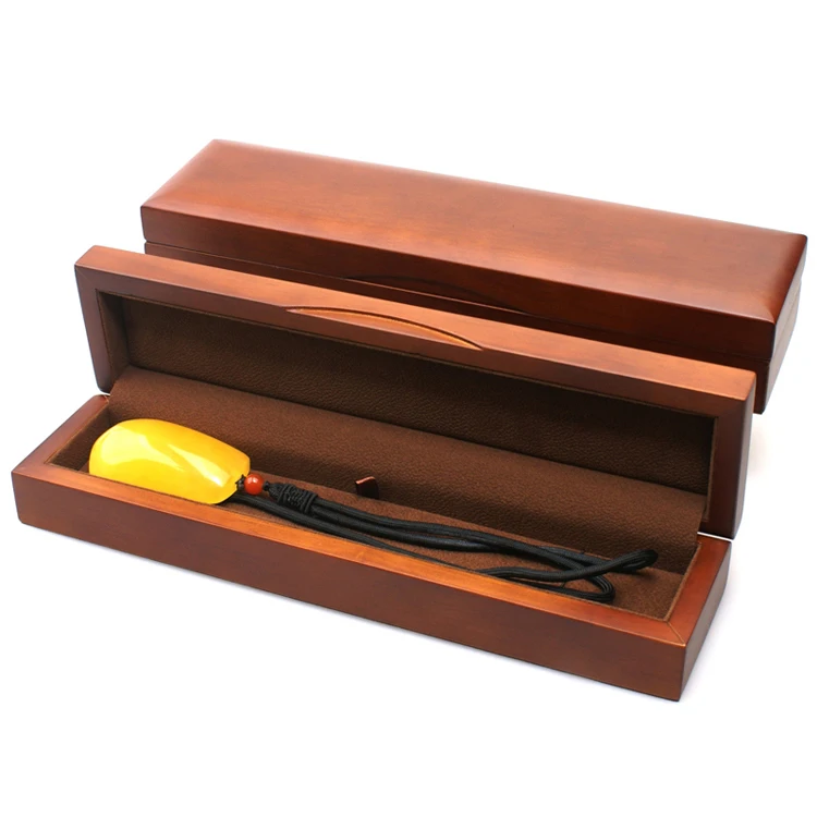 Natural Wood Box with Sliding Lid and Rope Handle for Bordeaux Jewelry Earrings Packaging Gift Box eco-friendly Materials