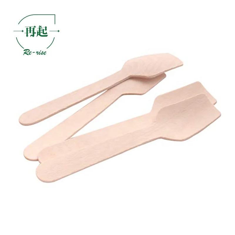 
China Disposable 2020 Hot Square End 2.75 Inch Mini Wood Spoons Certified Eco Friendly Logo Available 