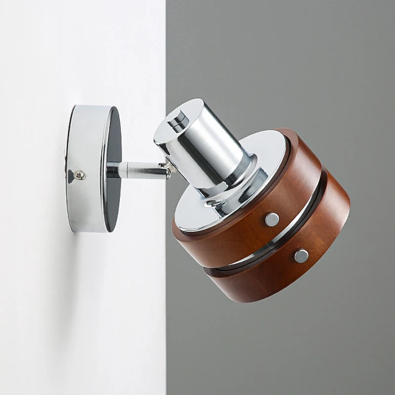 New Internet Celebrity Background Wall light Corridor Walnut Wall Lights Living Room French Medieval Retro Wall Lamp