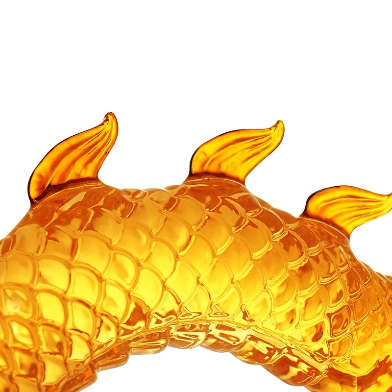 Hot sale glass dragon jar/glass dragon shaped bottle/decoration glass bottle