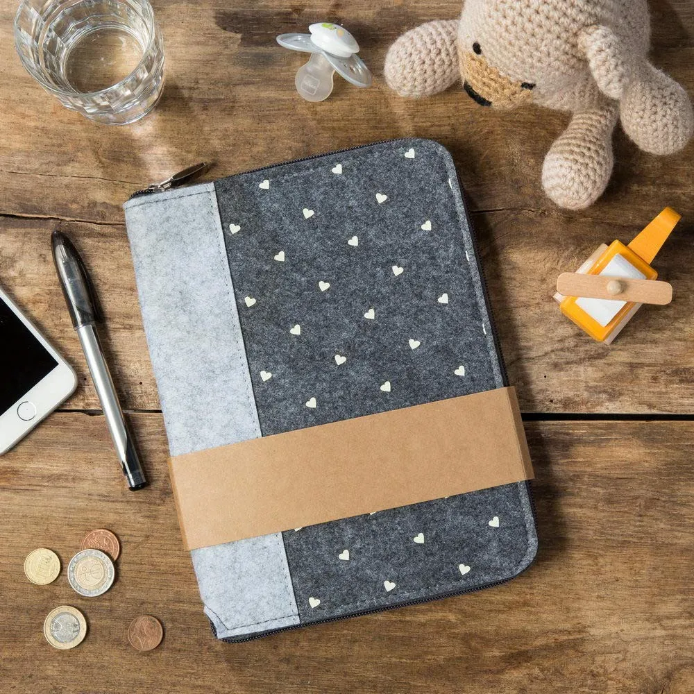 Custom printed Wool Felt Passport Holder Mother Pass Pregnant