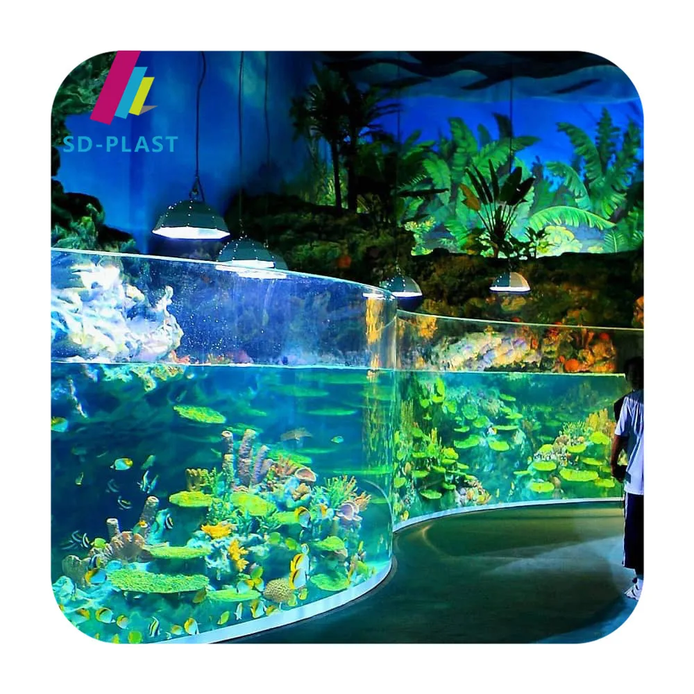 Custom Transparent large fish tank acrylic aquarium for Seaworld aquarium tank