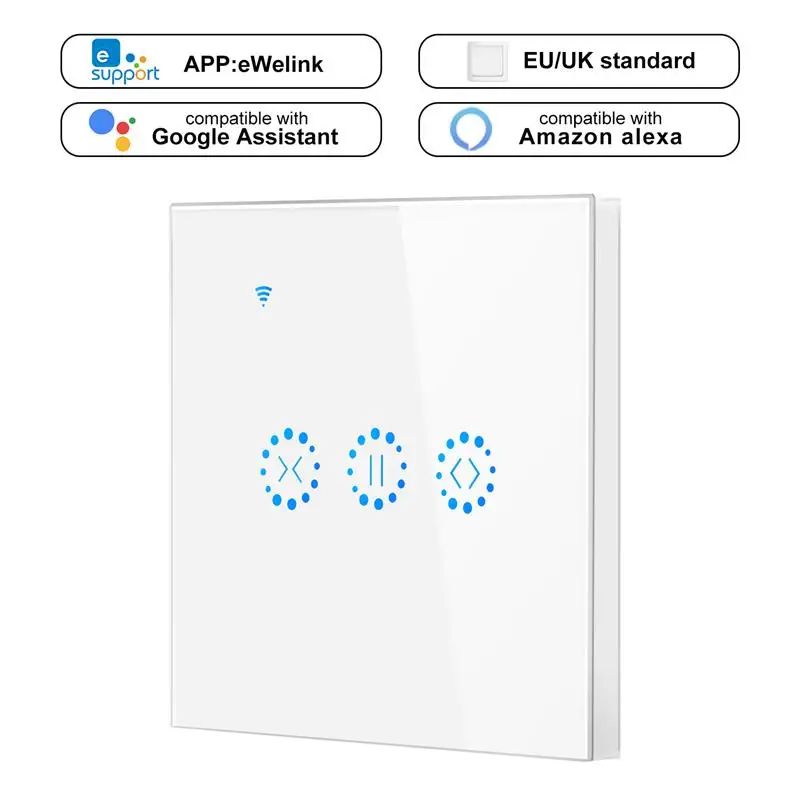 
Eu UK US AU Ewelink Smart WiFi smart curtain switch remote control touch curtain switch works with Amazon Alexa and Google 