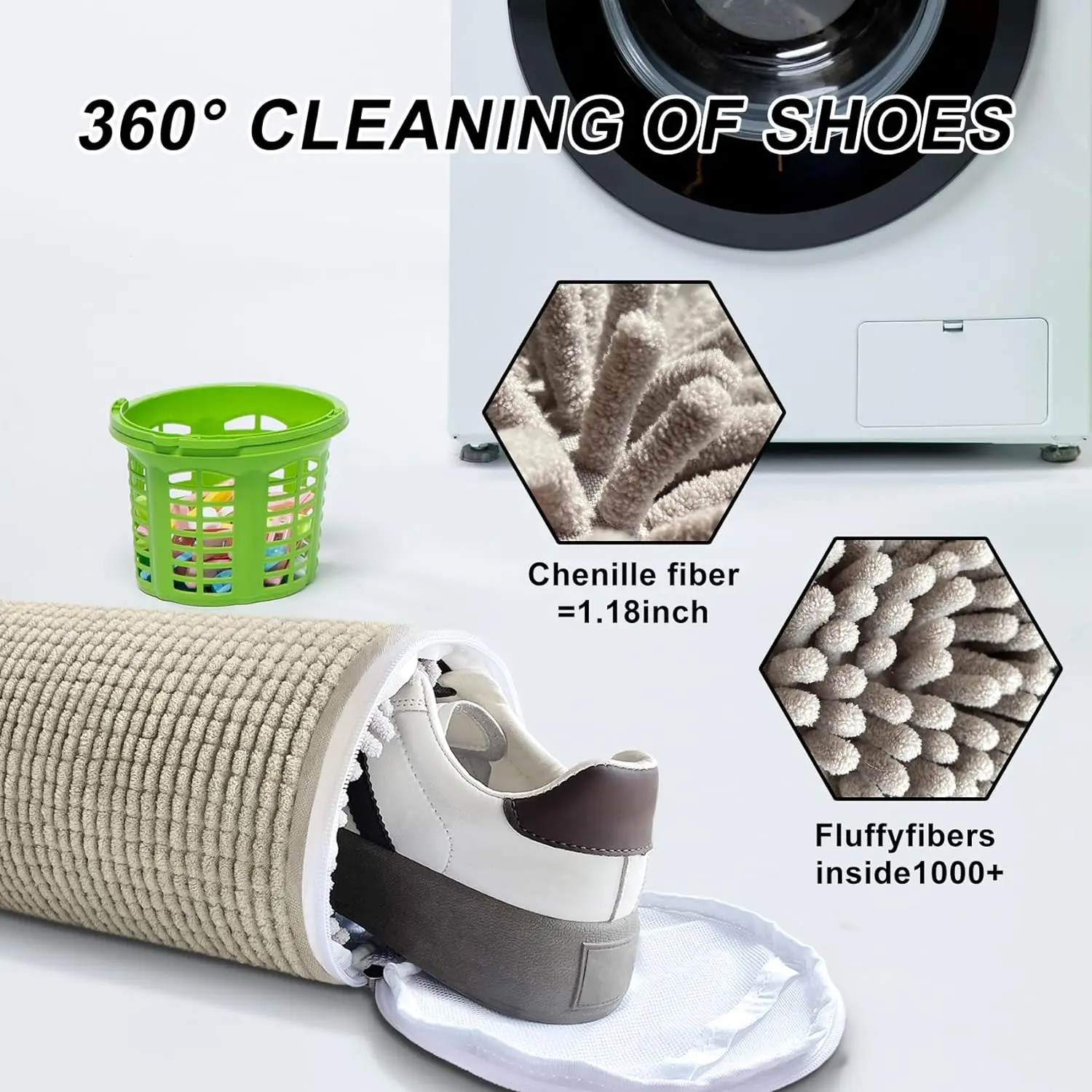 SEQ Hot selling microfiber washer and dryer shoe machine cleaning bag