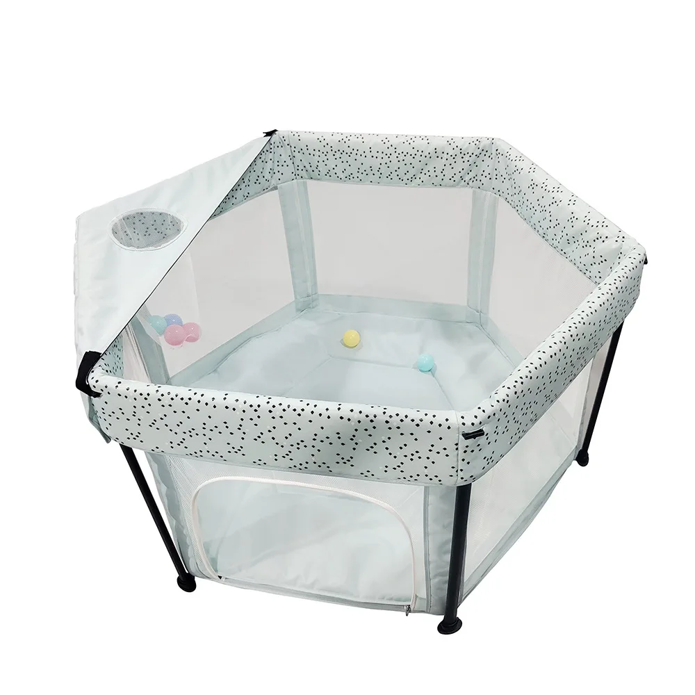 2024 Hot Sale Mesh Hexagonal Fence Family Playground Baby Crawl House Play Fence Kindergarten Kids