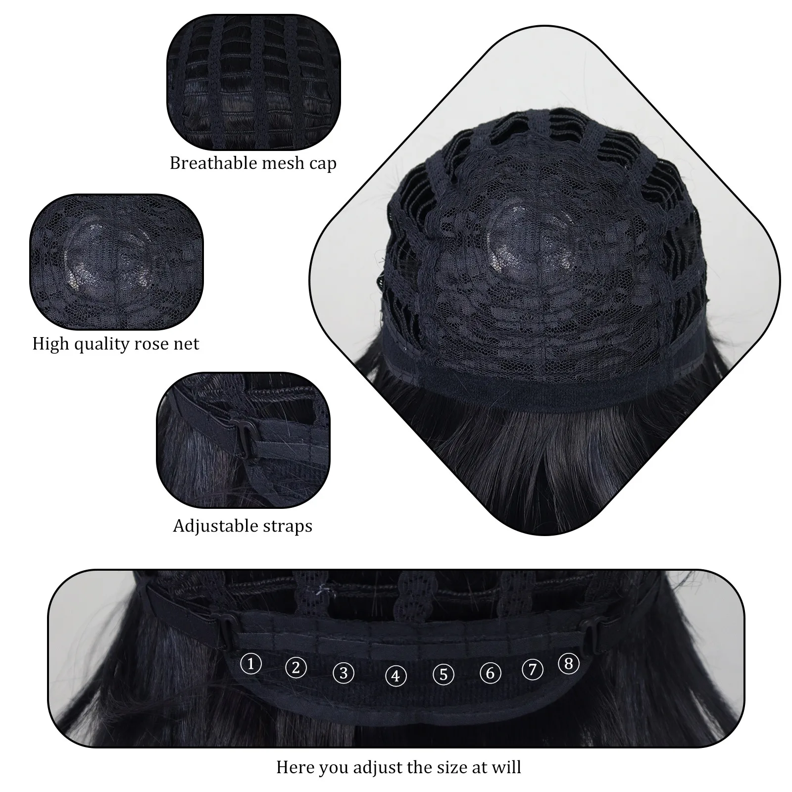 ANOGOL Carnival Nightlife Party Dress Up Wig Miku Senbon Sakura Hatsune Snow Kamomori Sanae Cosplay Wig