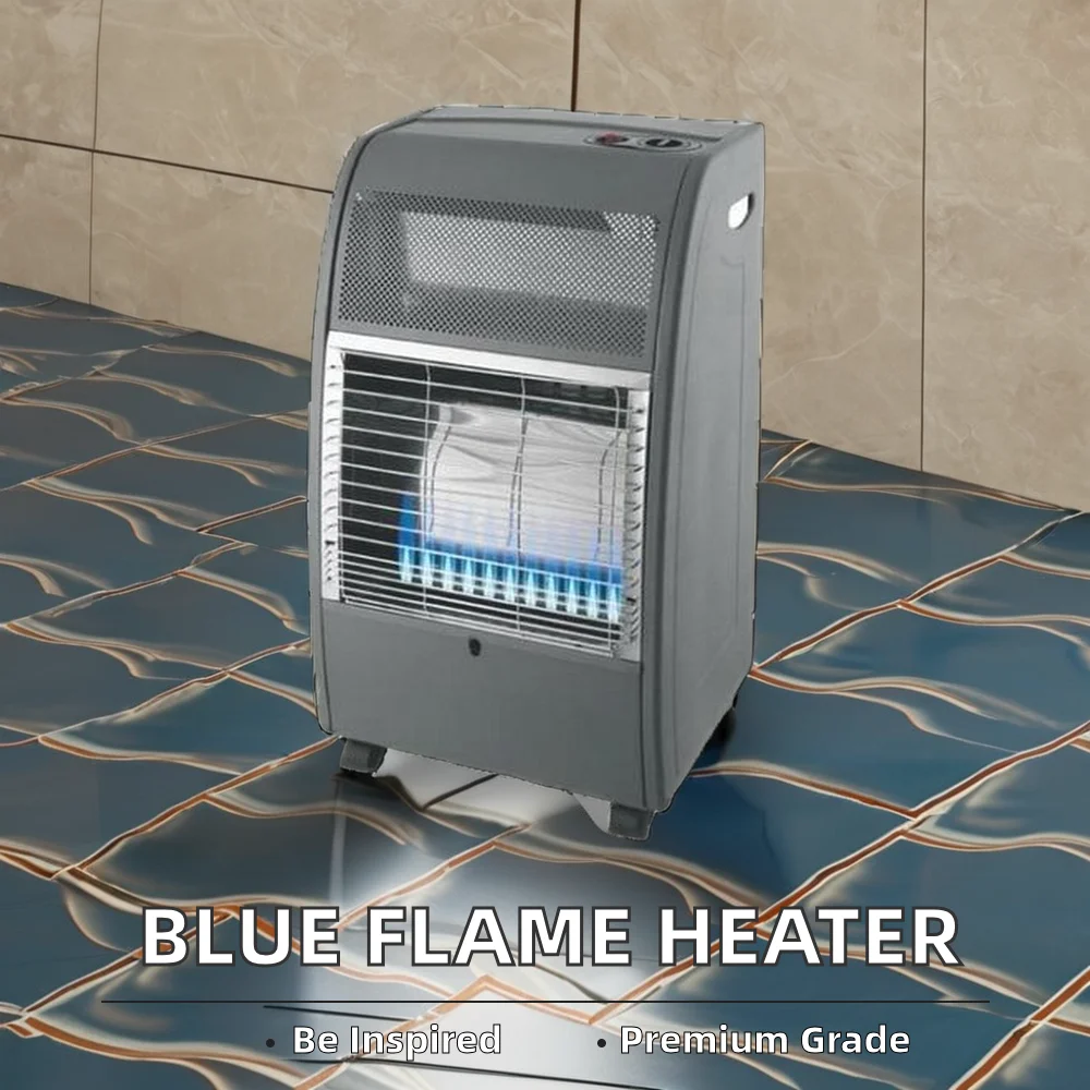 High Quality Blue Flame Gas Heater Portable for Indoor Outdoor Use Electric Power Source Easy Installation for Bedroom Heating