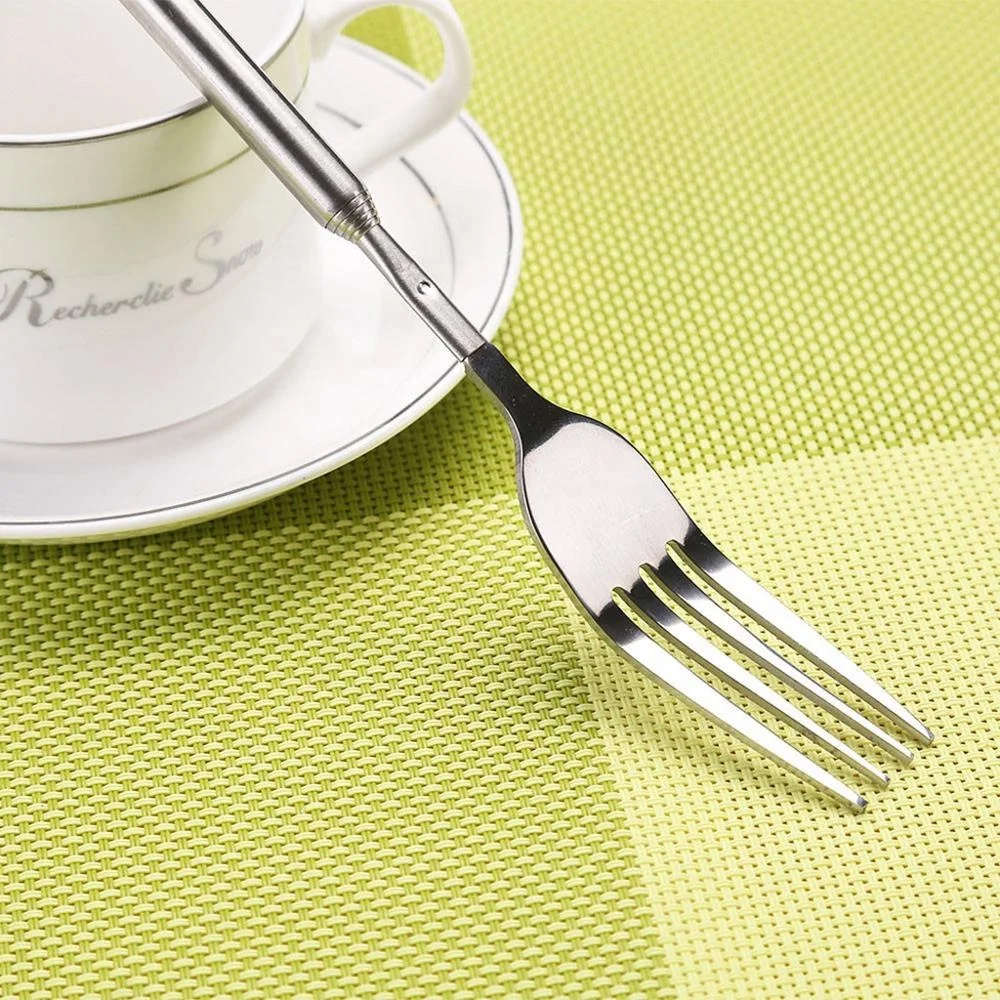1PC Kitchen Fork Extendable Telescopic Freeloader Trick Prank BBQ Fork Party Barbecue long handled fork