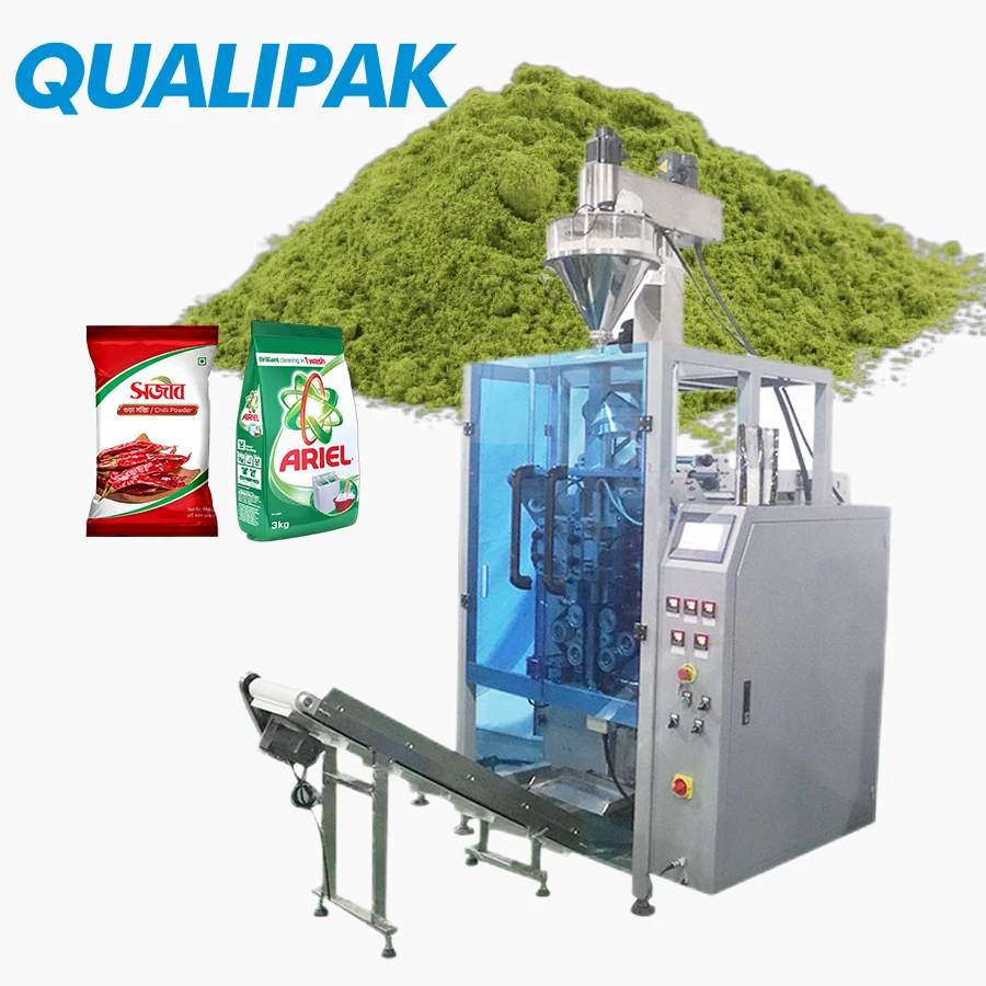 Qualipak Vffs Systems Full Automatic Filling Packaging Machine for Milk Omo Detergent/Washing Powder
