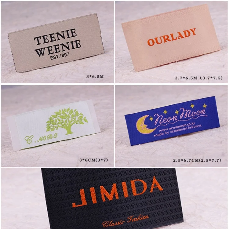 Фабричная оптовая продажа, дешевые тканые этикетки для одежды на заказ