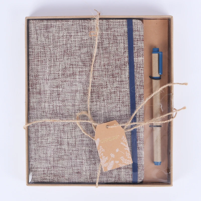 Factory price craft paper box pencil clips notepad eco office stationery set