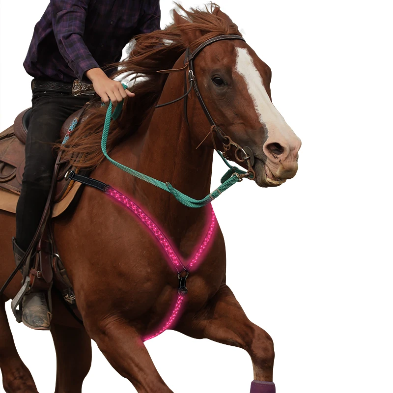 Luminous Rope Light  Horse Harness Flashing Breastplate rope embroidery LED light-emitting horse chest strap