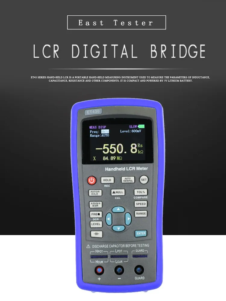ET430 proster lcr meter 100Hz~100KHz accuracy 0.30%