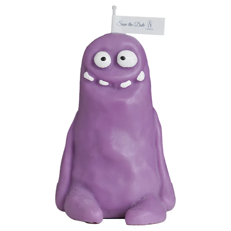 FLORESCENCE Handmade 5 Color Fragrance Creative Birthday Gift Box Home Decoration Funny Clay Man Monster Soy Wax Scented Candles