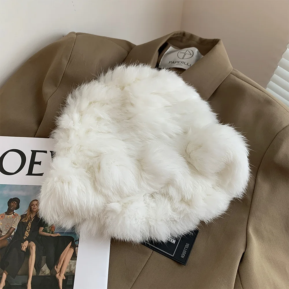 Шляпа-ведро для унисекс модная зимняя пушистая дорожная ветрозащитная уличная теплая популярная Стильная шляпа рыбака