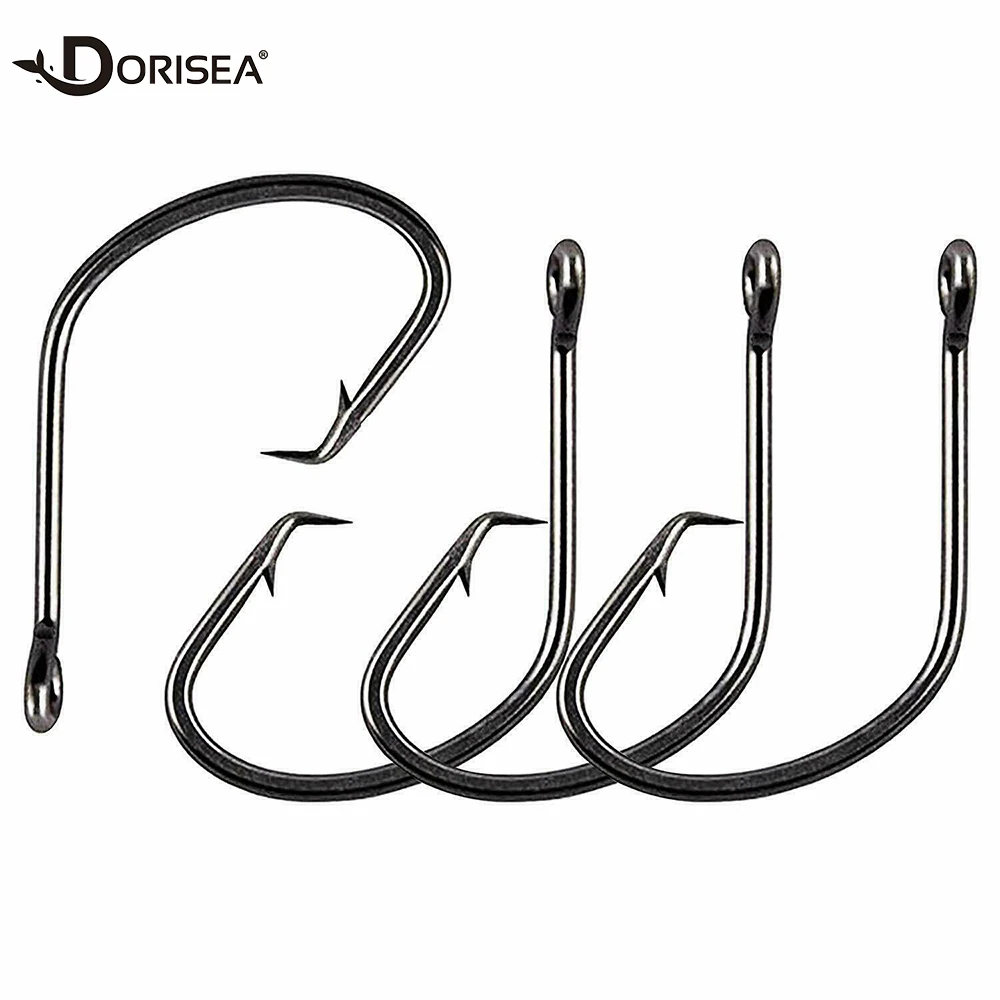 DORISEA 7381 круглый смещение Рыболовный крючок черный Осьминог из высокоуглеродистой стали рыболовный крючок 1 #-10/0