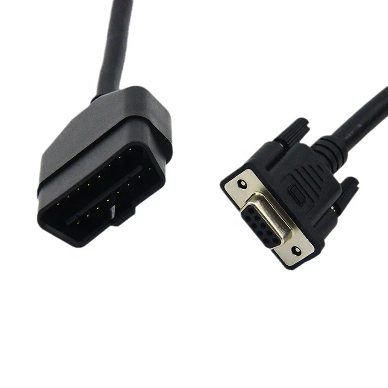 Лучший 12 V/24 V OBD2 16 контактный разъем для DB9 женский OBD трекеры диагностический инструмент кабель с большинством автомобилей