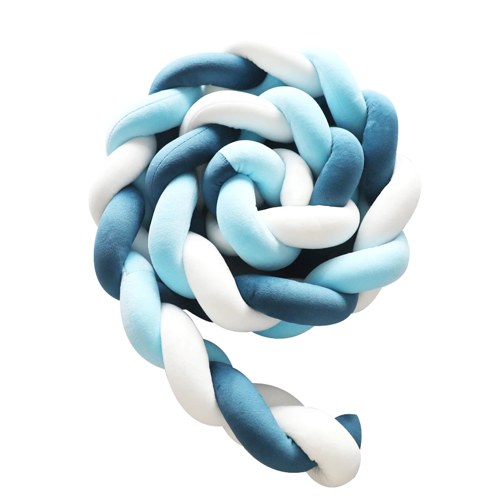 Custom 3 Strand Hand Woven Soft Breathable Cot Protector Crib Braid Bumpers