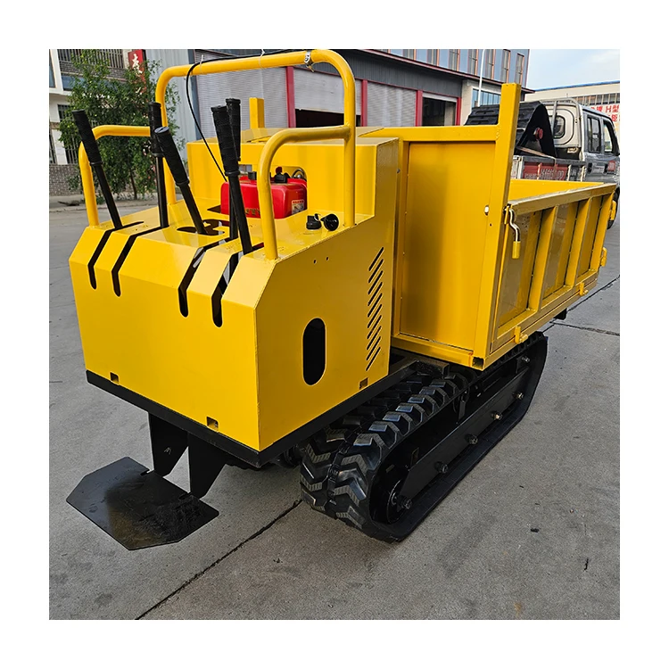 The 1.5-ton crawler transporter is suitable for easily transporting crops and sand in narrow Spaces