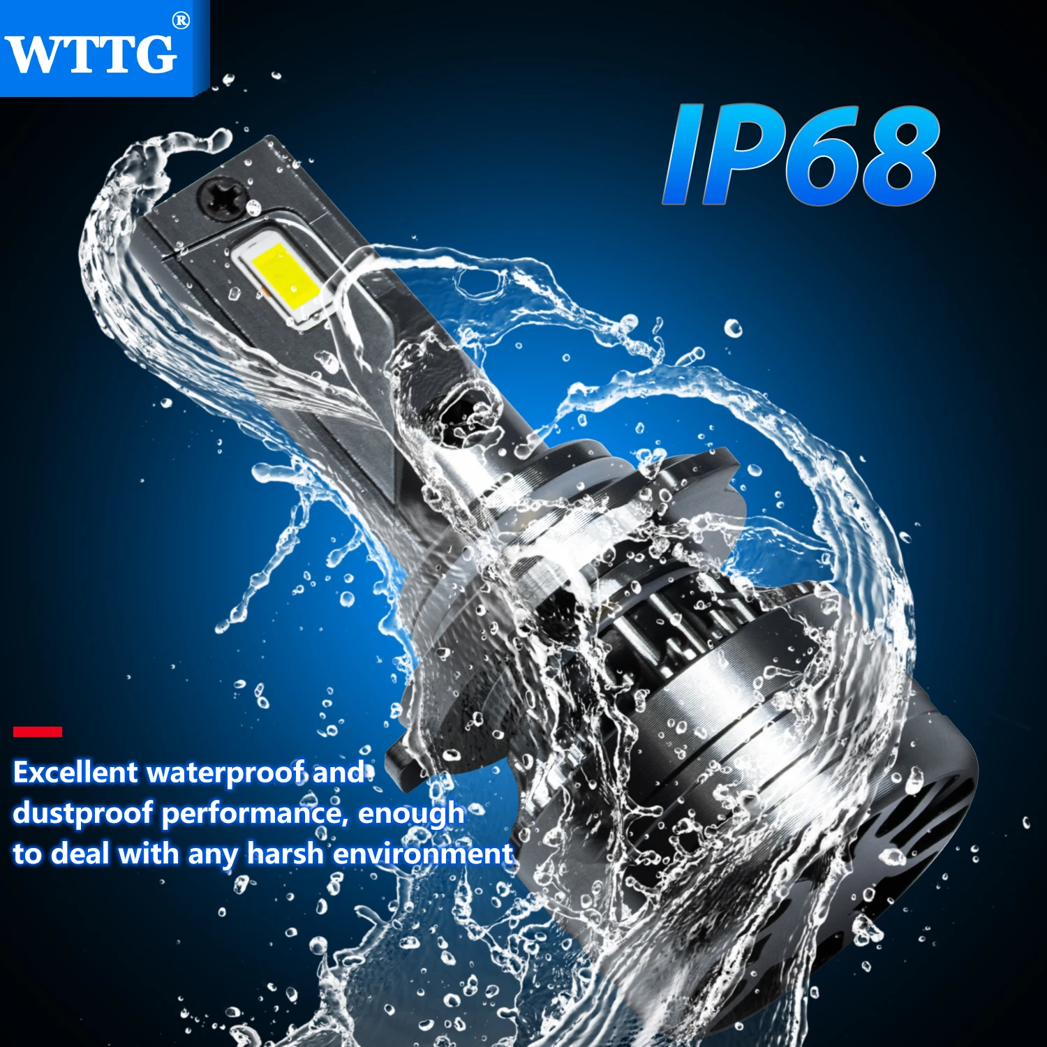 Wttg High Quality 4sided H7 H4 LED Bulb 150/100w 360 Degree Super Bright Car Headlights H4 H11 HB3 9005 /Auto Led Headlight