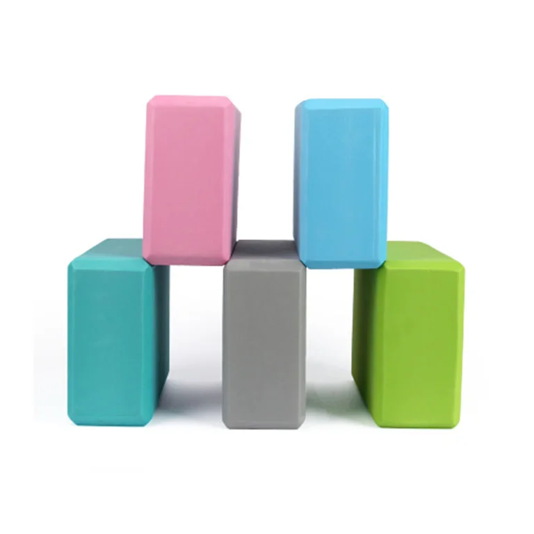 multi color eva foam set of 2 eco friendly yoga blocks set