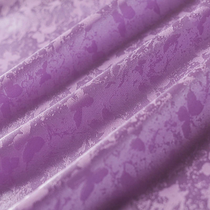 custom wholesale polyester glitter floral luxury embroidered 3d jacquard crepe fabric for women clothing dress curtain