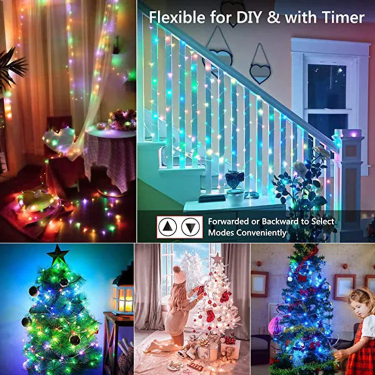 LEDEAST PD0461 LED RGB Fairy String Lights Mobile APP Control Christmas LED Lighting 10M 20M New Year Wedding Decoration Lamp
