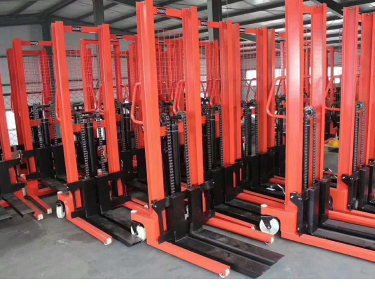 1000kg 2200lbs 1m 1.2m 1.6m 2.5m 3m capacity hydraulic hand lift manual stacker with fixed forks sdj1000