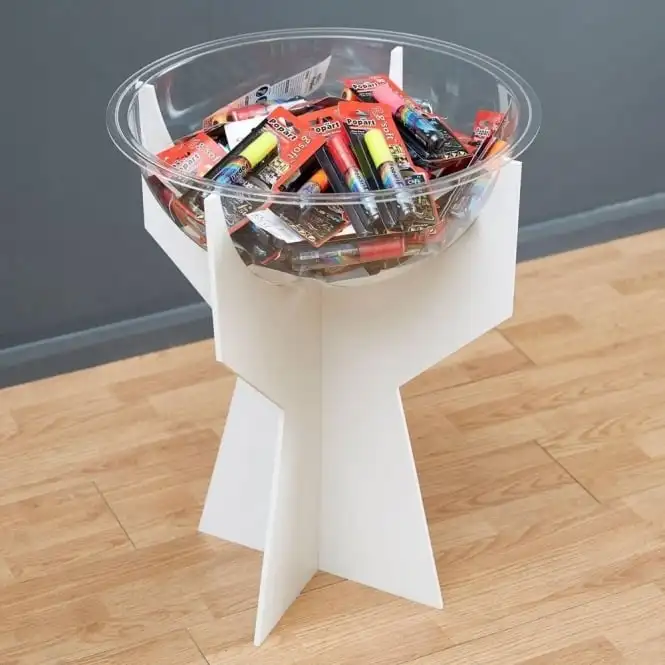 Custom Half Sphere Clear Retail Dump Bin Display Acrylic Dump Bin with White Base for Promotion,Fishbowl Dump Bin