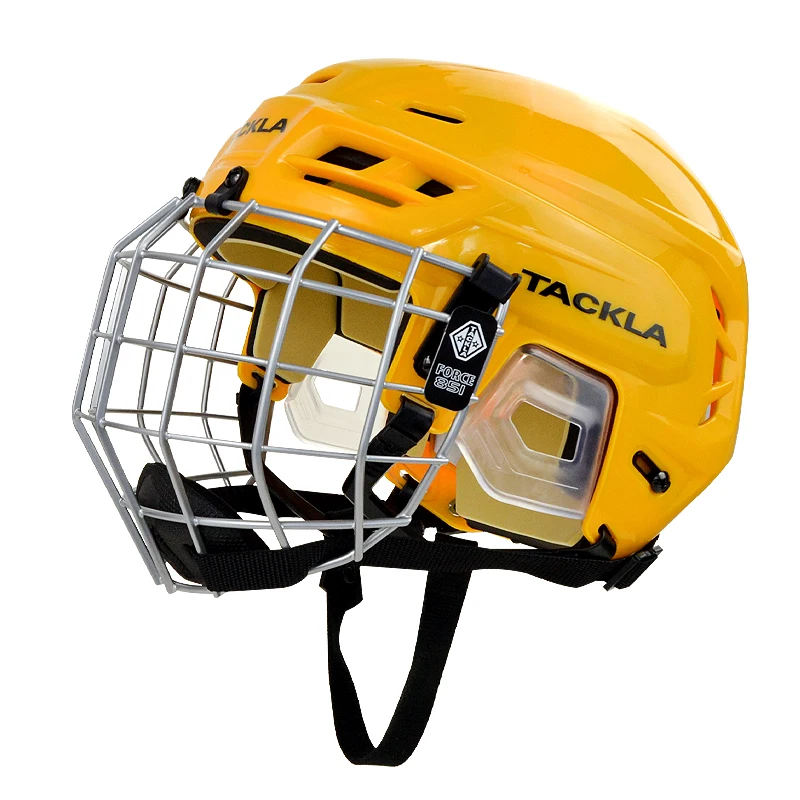TACKLA Wholesale Good Quality Sport Safety Helmet Adult Children Protector Ice Hockey Helmet for Ice & Land Competition